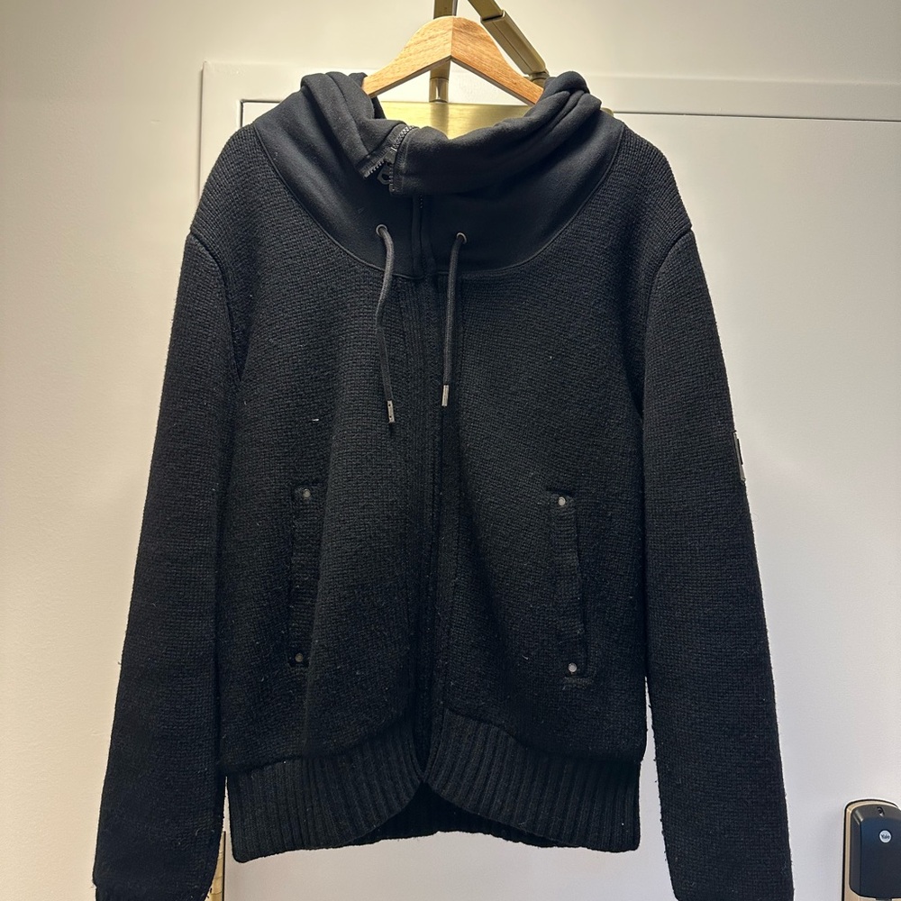 Diesel Black Bomber Jacket with Hood